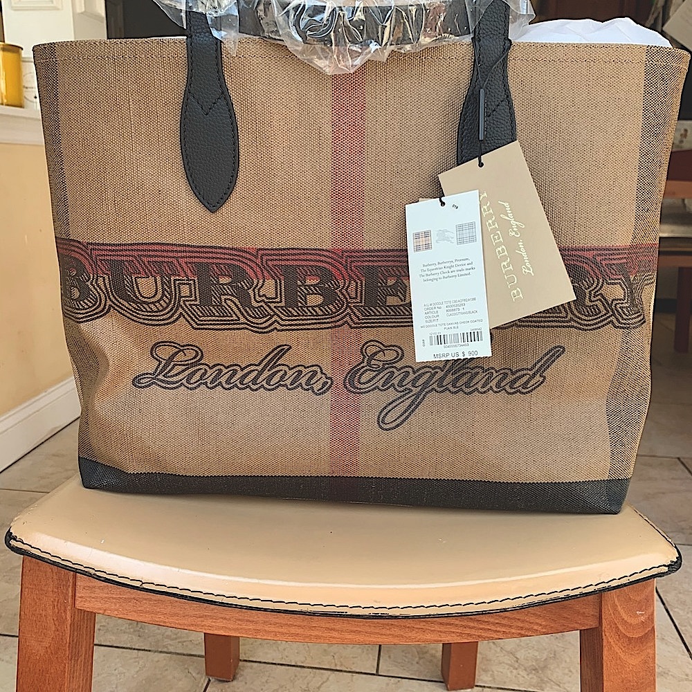 Burberry Doodle Tote Reversible Bag $900